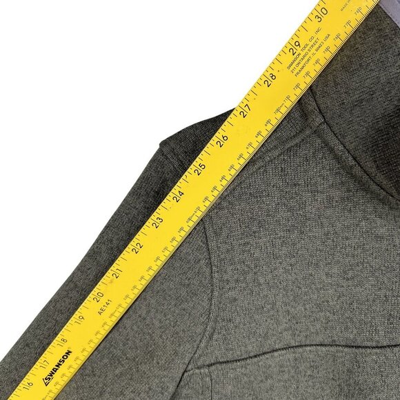 LL Bean Womens L Olive Green Snap Up Fleece Jacket Pullover Long Sleeve Sweater - Picture 12 of 16